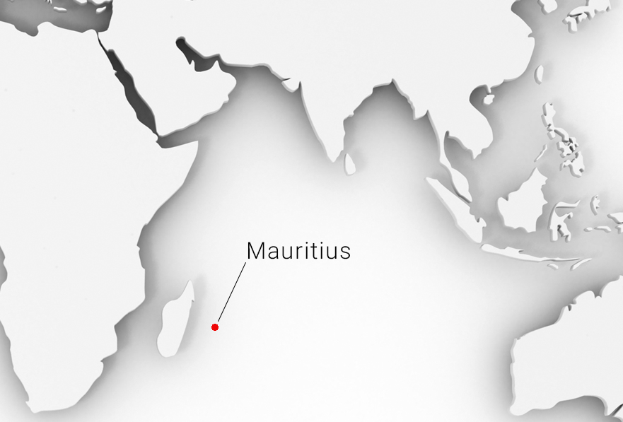 indian ocean map mauritius